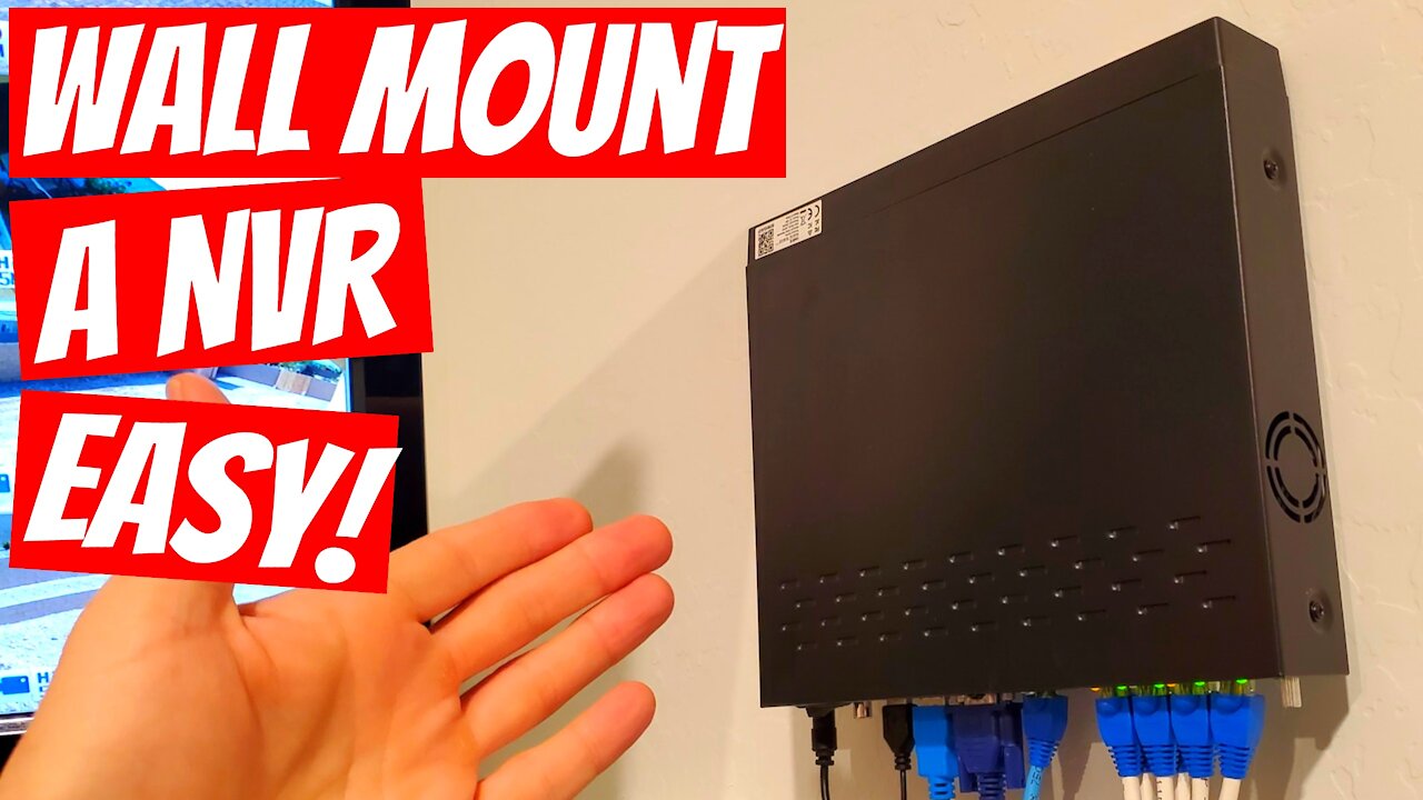 REOLINK NVR WALL MOUNT INSTALLATION - HOW TO HIDE WIRES BEHIND THE WALL! HOME NETWORK SETUP!