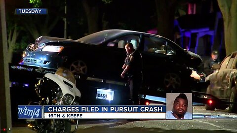 Charges filed in pursuit crash that ended at 16th & Keefe