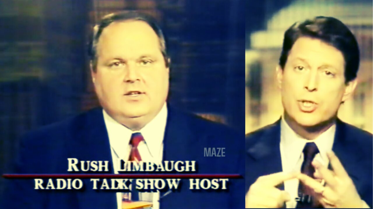 Al Gore & Rush Limbaugh Debate Climate Change (1992)