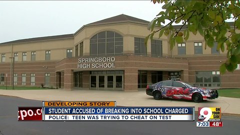 PD: Student charged after sneaking into school to cheat on test