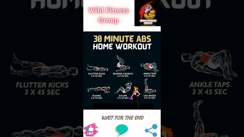 🔥30 minute abs home workout🔥#shorts🔥#wildfitnessgroup🔥22 September 2022🔥