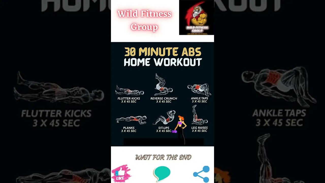 🔥30 minute abs home workout🔥#shorts🔥#wildfitnessgroup🔥22 September 2022🔥