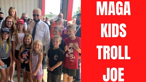 MAGA Kids Troll Biden Photo