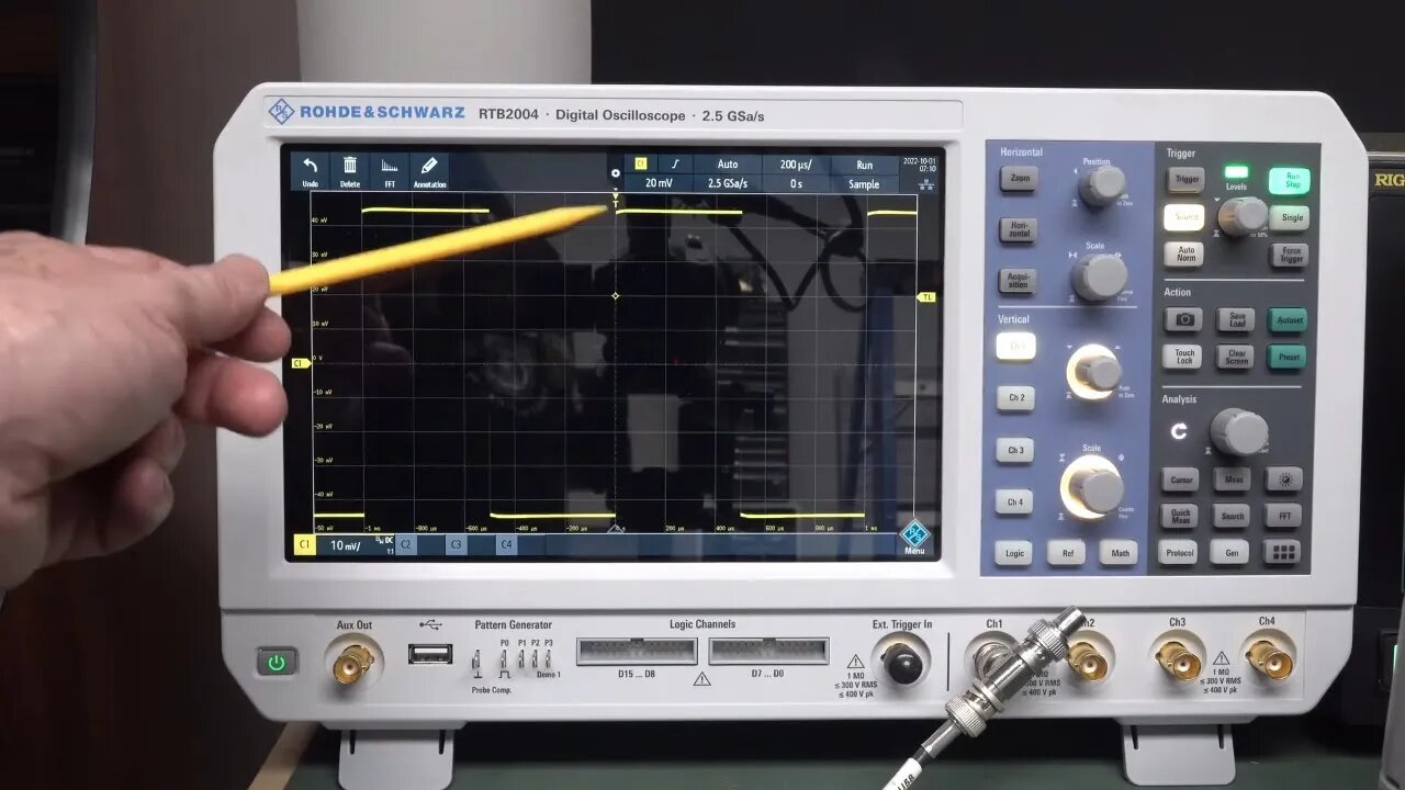 Rohde & Schwarz RTB2000 Scope Pulse Response