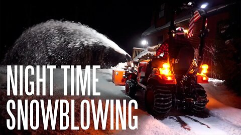 Kubota ROPS Work Lights Illuminate The Night For Our BX2822 Snowblower!