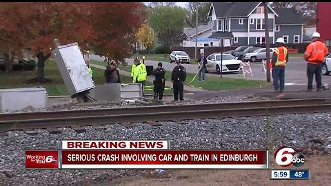 Elderly woman hospitalized after car and train collide in Edinburgh