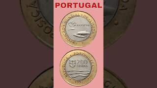 Portugal 200 escudos 1997.#shorts #coinnotesz