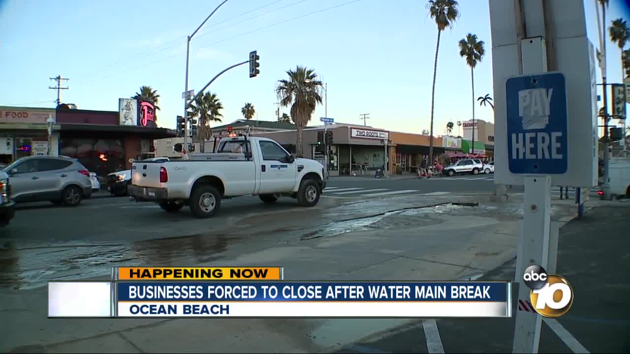 Businesses forced to close after water main break