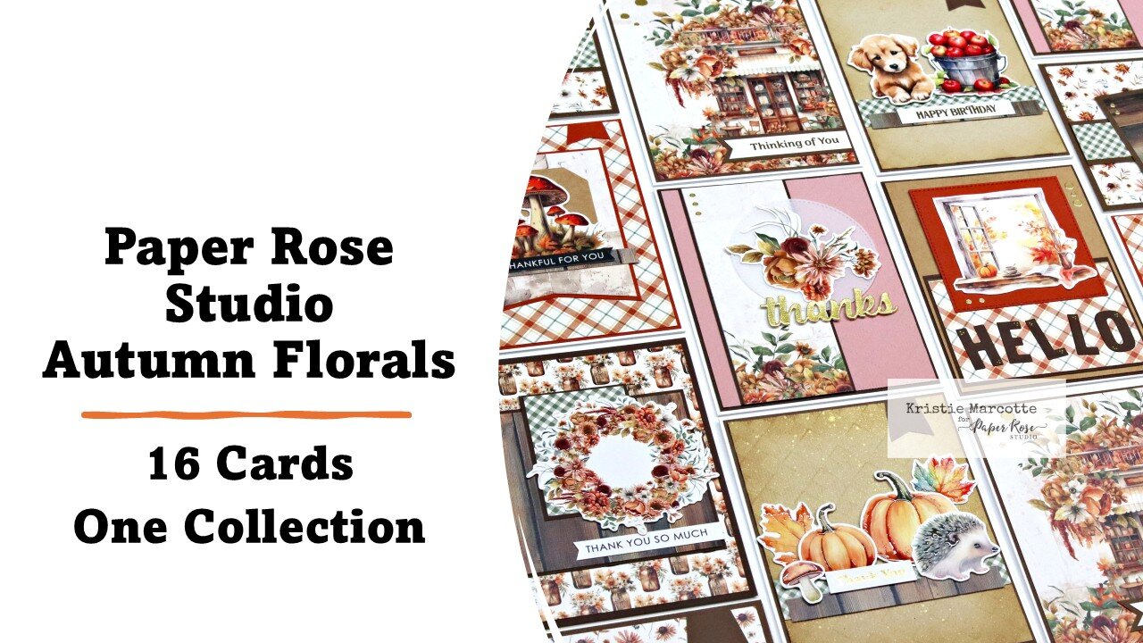 Paper Rose Studio | Autumn Florals | 16 Cards 1 Collection