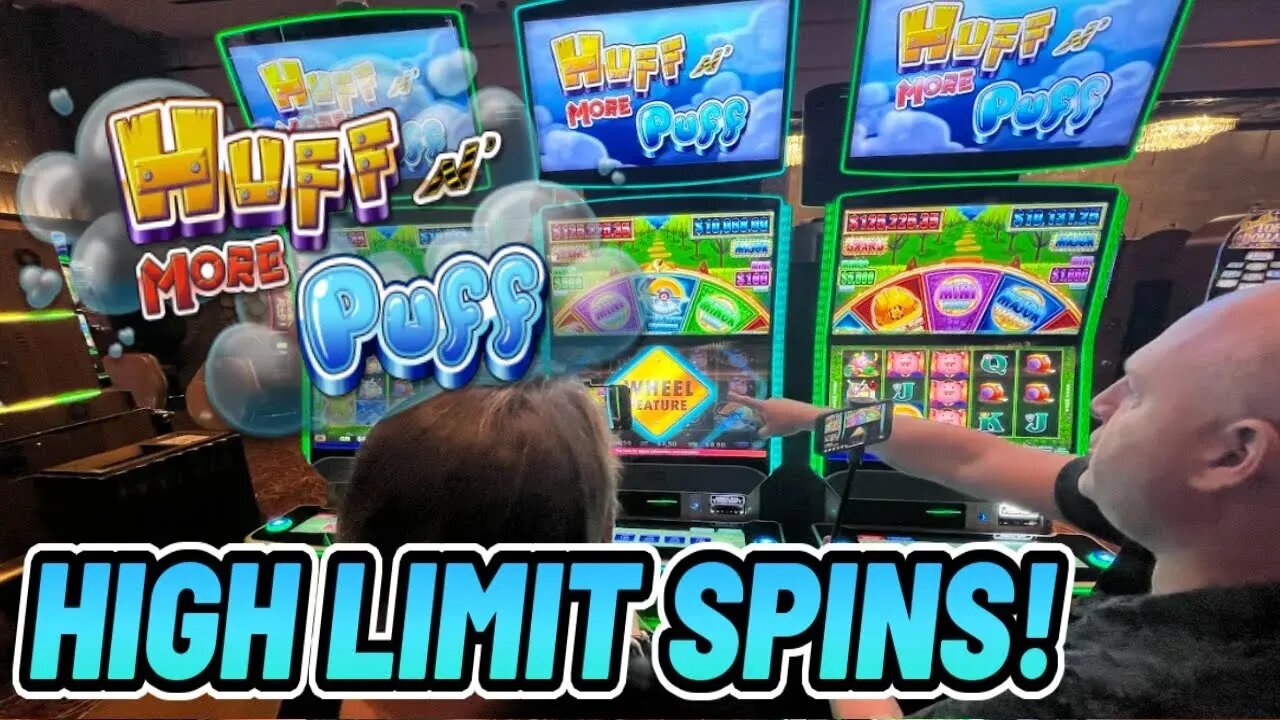 GOING CRAZY IN VEGAS PLAYING ONLY HIGH LIMIT HUFF N MORE PUFF SLOTS!