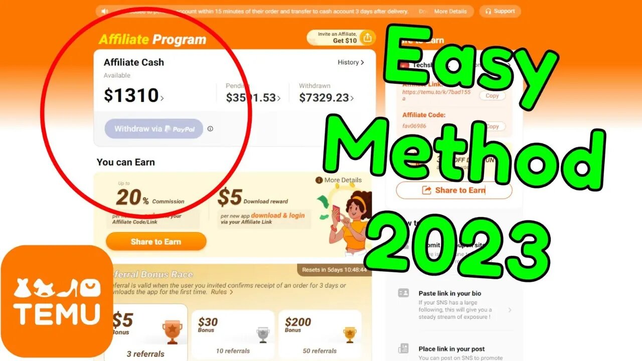 Temu | How to make *THOUSANDS* with new Affiliate Program (2023)