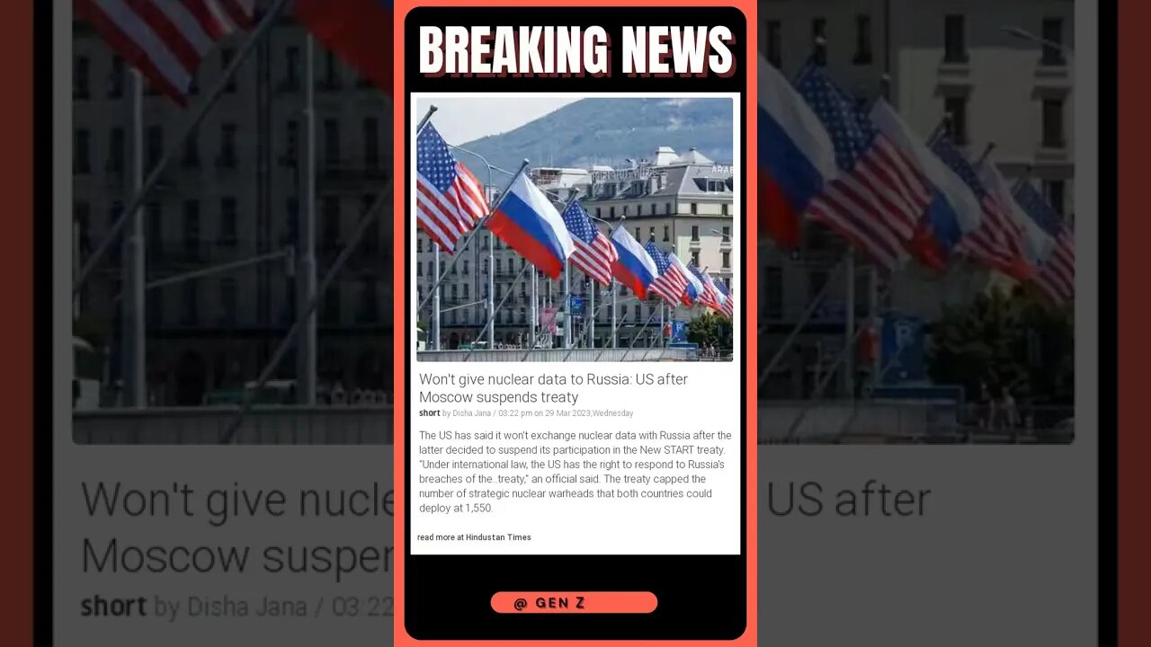 Won't give nuclear data to Russia US after Moscow suspends treaty