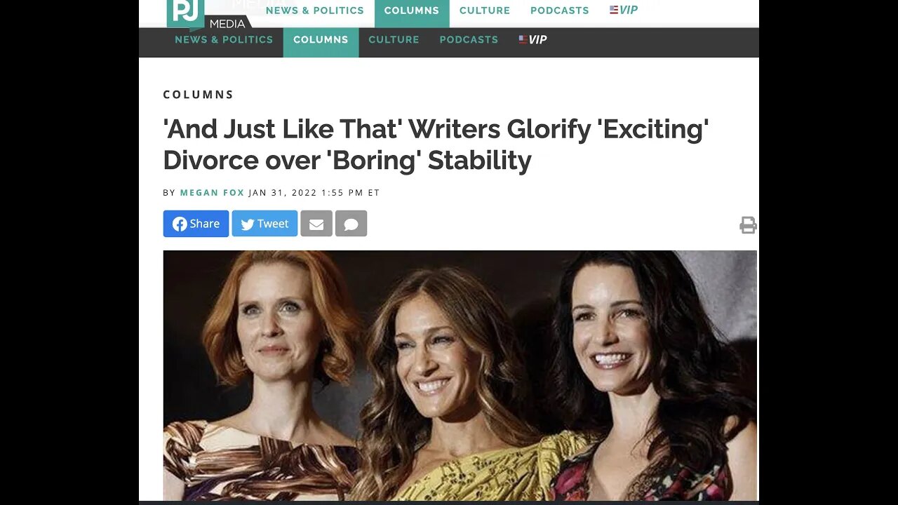 I Read to You: And Just Like That Writers Glorify Exciting Divorce Over Boring Stability