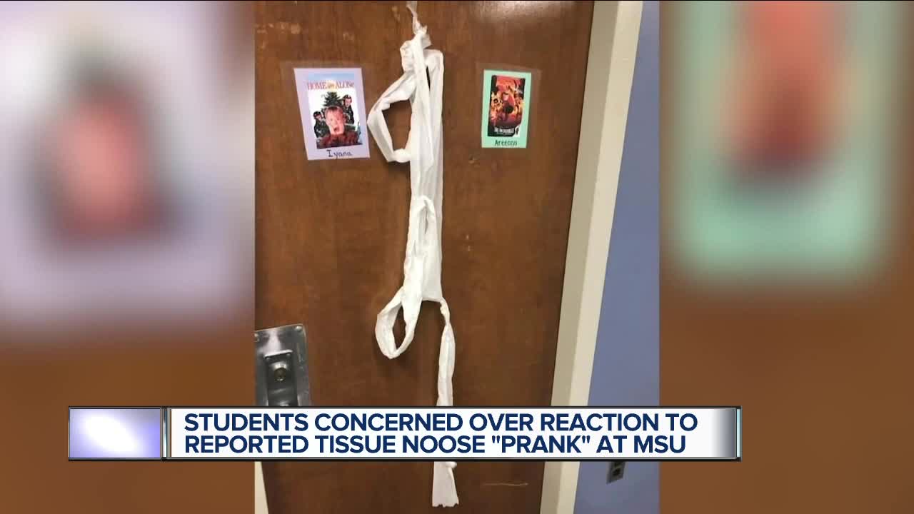 Students concerned over reaction to reported tissue noose 'prank' at MSU