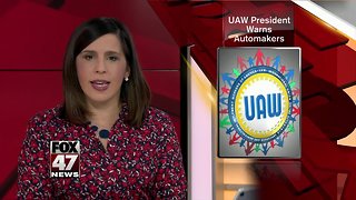 UAW chief raises strike pay, issues warning to automakers