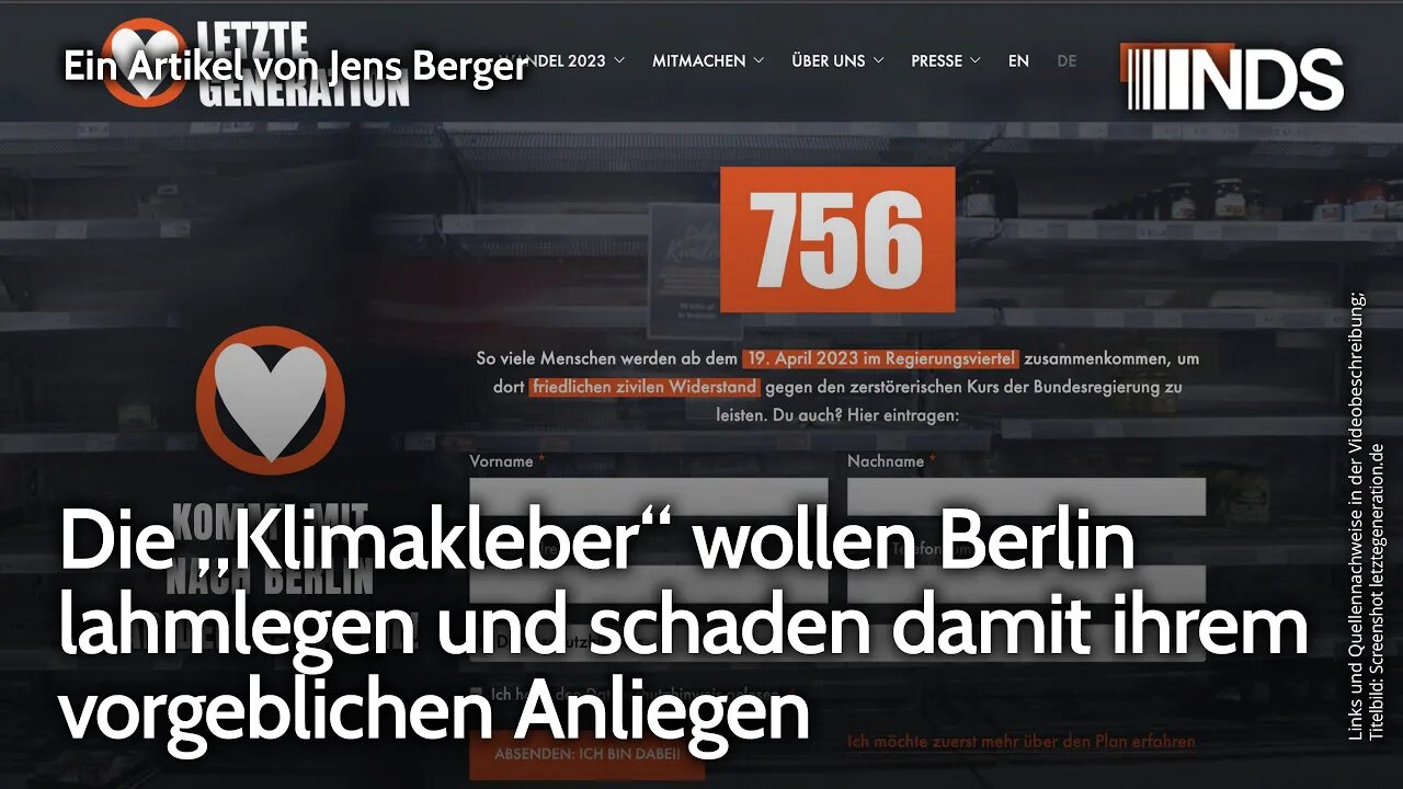 Die „Klimakleber“ wollen Berlin lahmlegen und schaden damit ihrem vorgeblichen Anliegen | Berger NDS