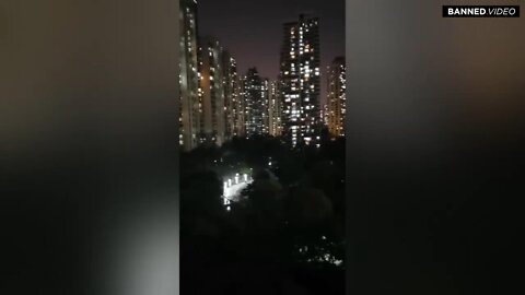 Creepy Locked Down Chinese SCREAM From High Rise Windows