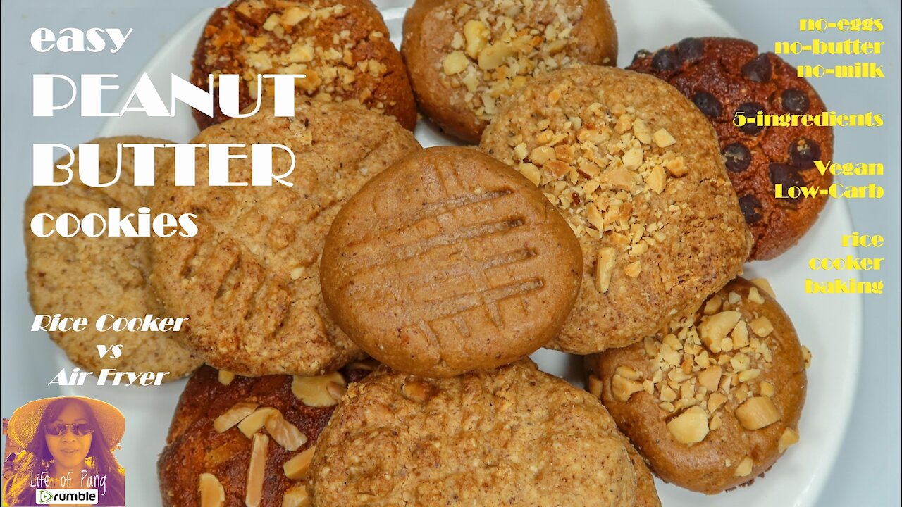 Easy Peanut Butter Cookies | No Eggs | No Butter | No Milk | 5 Ingredients | Easy Rice Cooker Recipe