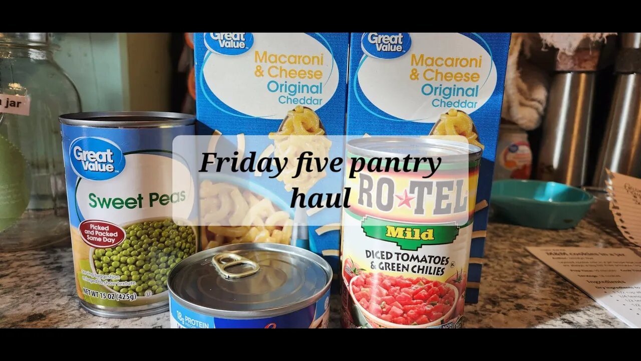 Friday five pantry haul Stock your pantry $5.00 at a time @Sassy Gal Prepping #groceryhaul