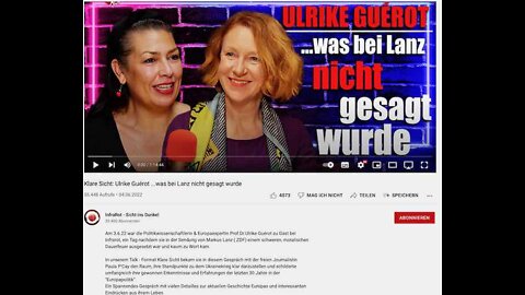 Klare Sicht: Ulrike Guérot ...was bei Lanz nicht gesagt wurde