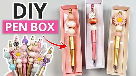 BEADED PEN BOX TUTORIAL FOR BUBBLEGUM BEAD PENS | CRICUT TUTORIAL