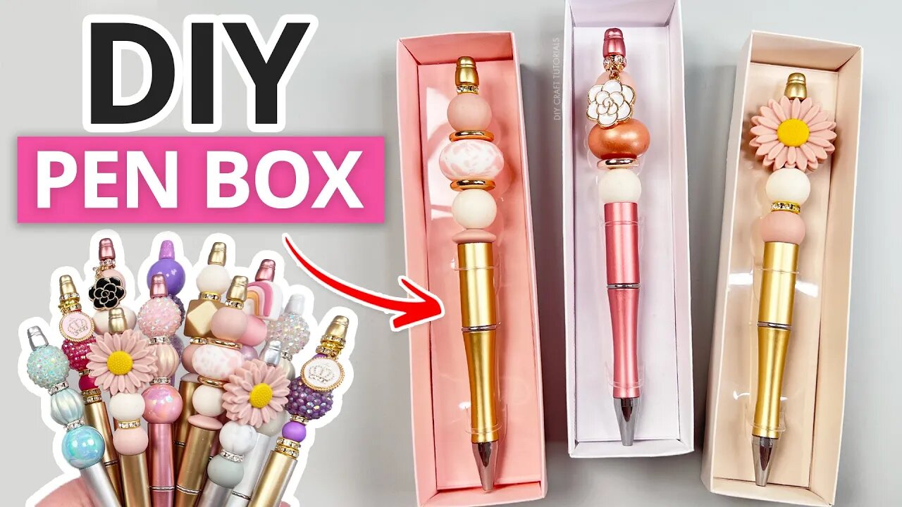 BEADED PEN BOX TUTORIAL FOR BUBBLEGUM BEAD PENS | CRICUT TUTORIAL