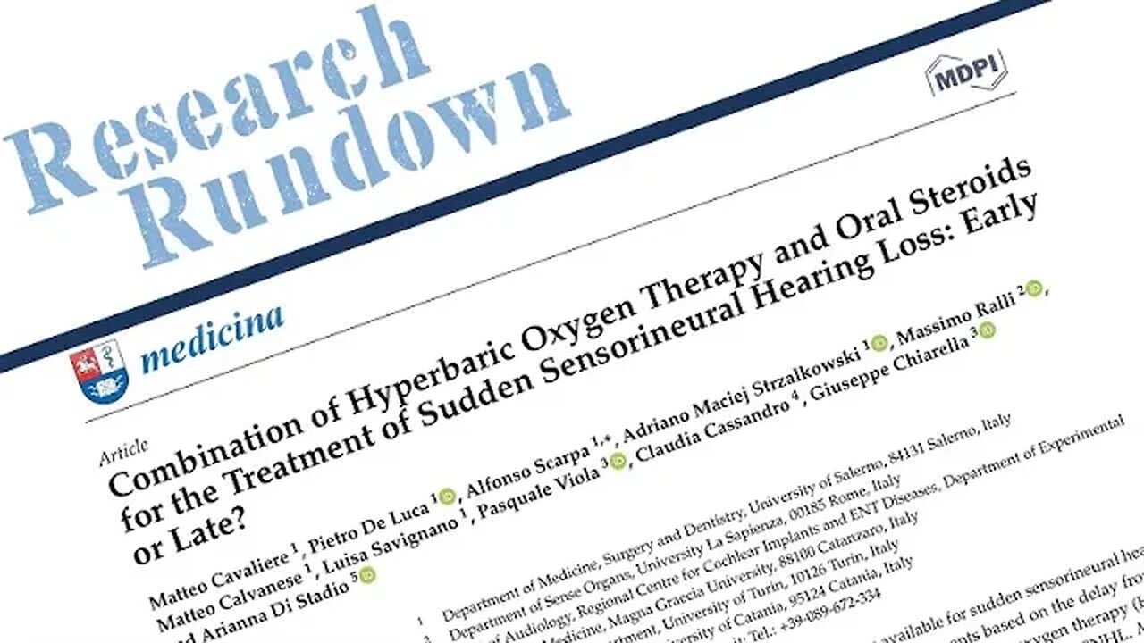 Research Rundown – Episode 13: Combination of HBOT and Oral Steroids for the Treatment of SSHL