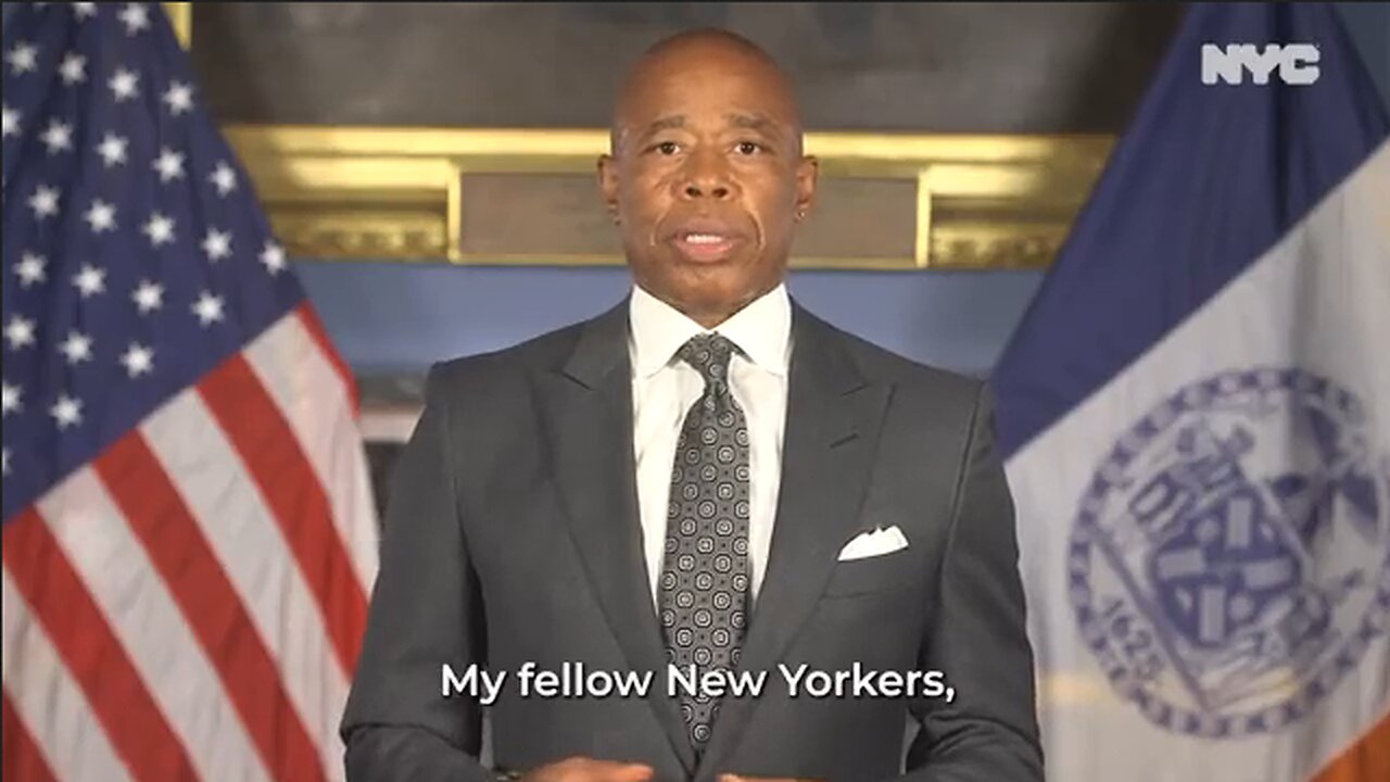 Mayor Eric Adams - cutting NYC services for constituents to pay for invader expenses
