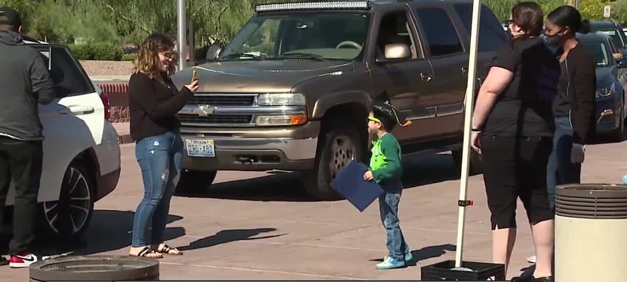 Drive-thru graduation held for preschoolers