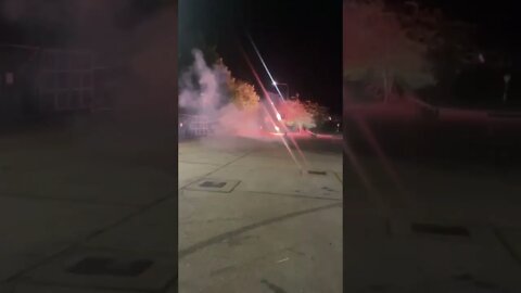 SHOOTING FIREWORKS AT MOTORBIKES