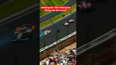 Indy 500 wreck, wheel flies into the crowd. @CORERACINGNETWORK @kptv75 #indycar #indy500