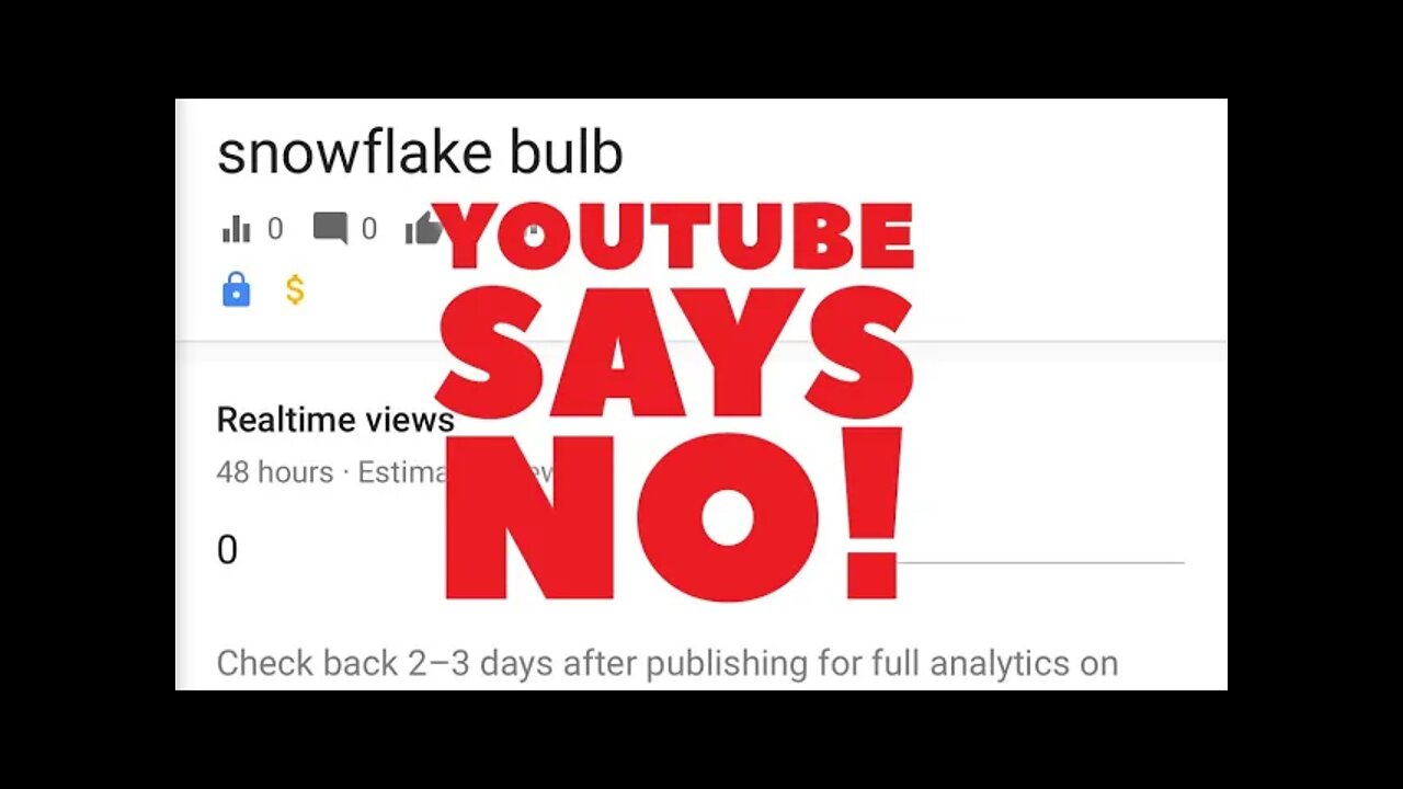 YouTube Demonetized My Video for "Snowflake"