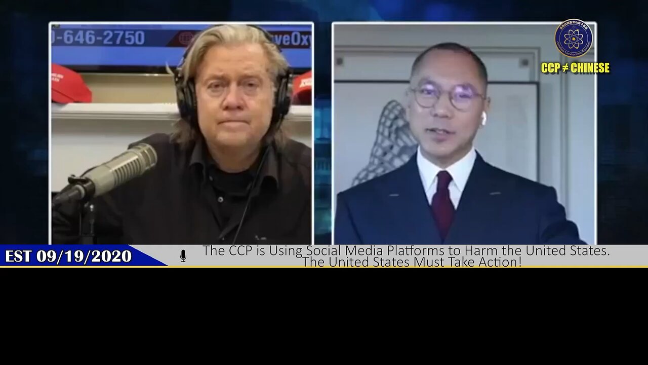 2020.09.19.Bannon_War Room Pandemic_ w/Miles: CCP using SocialMedia software harm US