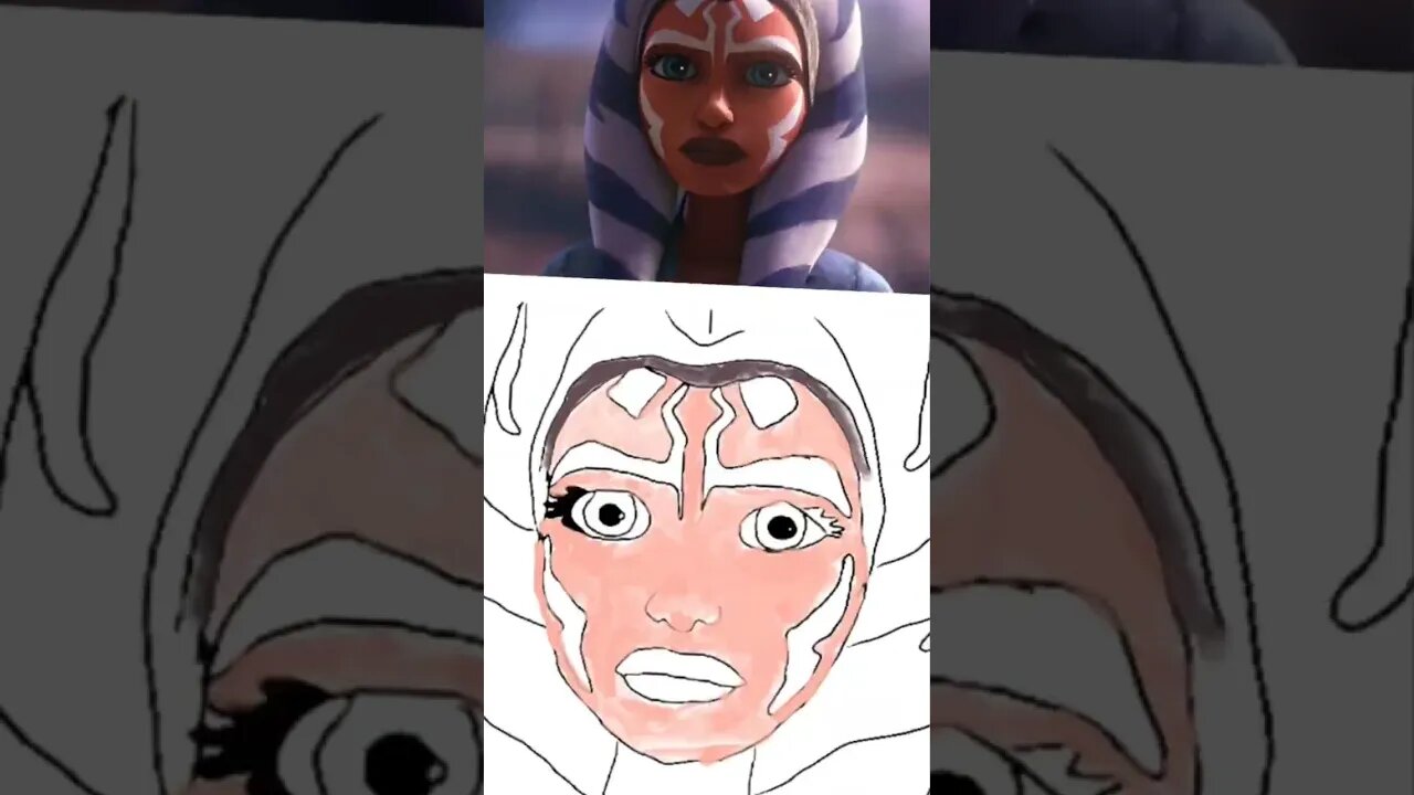 Painting Ahsoka from Star Wars #art #drawing #starwars