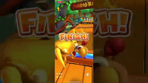Mario Kart Tour - Gold Rambi Rider Gameplay (Animal Tour Gift Reward Kart)