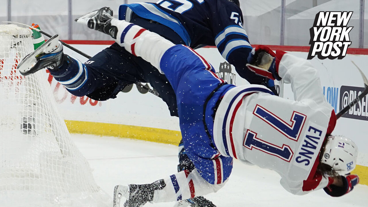 Jake Evans stretchered off ice after 'disgusting' NHL playoffs hit