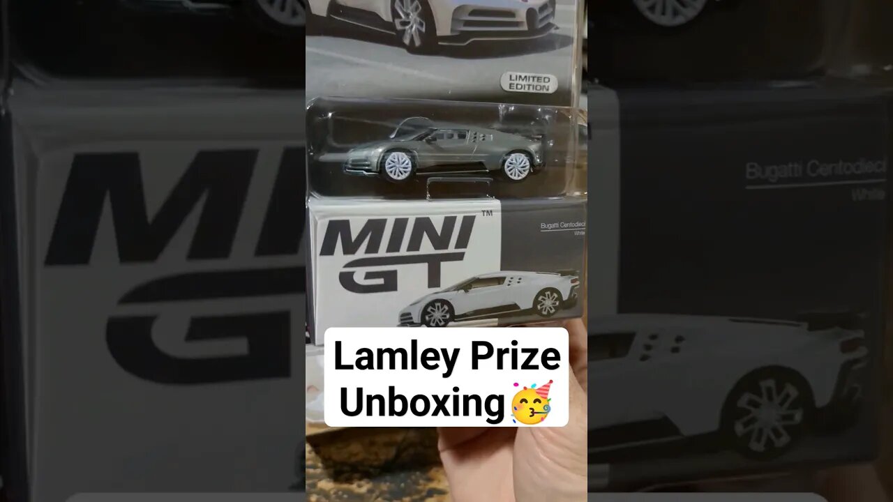 Lamley Group Prize Unboxing: ASMR Reveal of the Mini GT Bugatti Chase #shorts #diecast #asmr #minigt