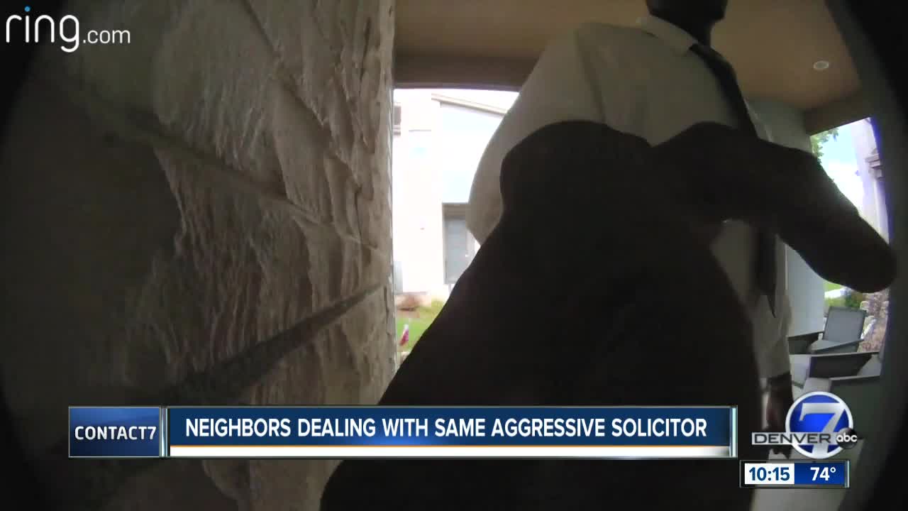 Neighbors warn of aggressive salesman after bizarre encounters in Highlands Ranch