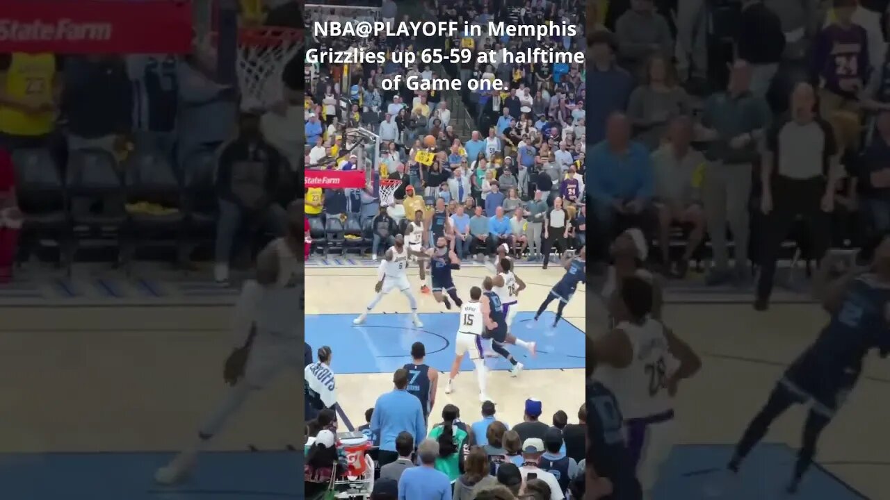 NBA@PLAYOFF in Memphis- Grizzlies up 65 59 at halftime of Game one #shorts #nba #playoffs