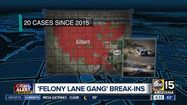 Felony Lane Gang may be behind some car break-ins in the Valley, Gilbert police say