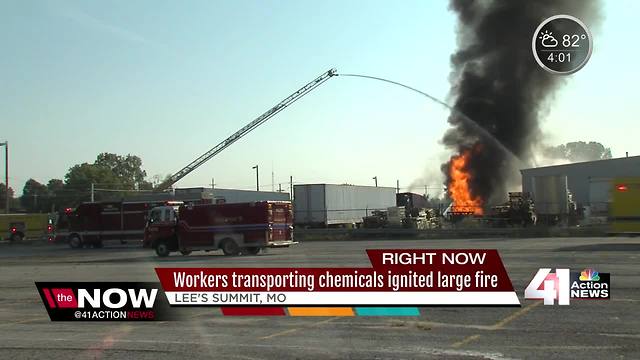 Lee's Summit chemical facility catches on fire