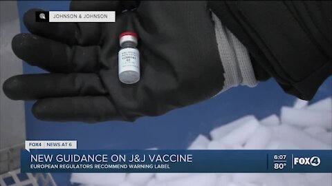 European officials recommend warning with Johnson and Johnson vaccine