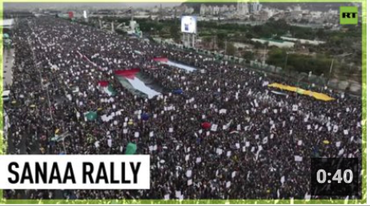 Mass protest in Sanaa held in support of Palestine