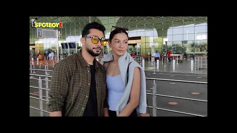 Gauahar Khan and Zaid Darbar snapped at the airport | SpotboyE