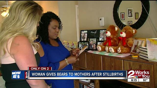 Mother of stillborn twins collecting teddy bears for mothers in her shoes