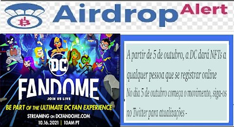 【Airdrop DC FANDOME】Ganhe NFTs Grátis de Superman, Batman e outros | Todos vai ganhar | RendaExtra