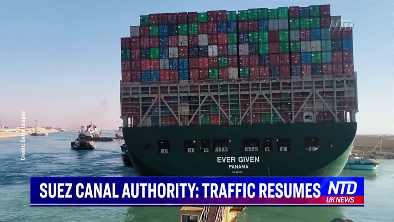 Giant Container Ship That Blocked Suez Canal Finally Free