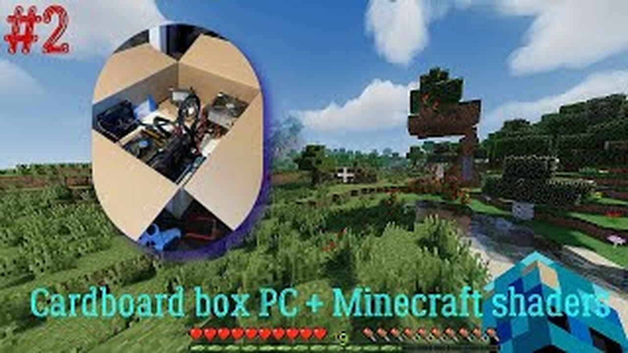 (#2) Cardboard box PC test in Minecraft with shaders