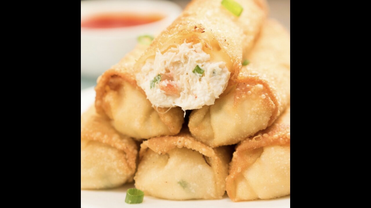 Crab Rangoon Egg Rolls