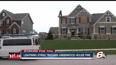 Greenwood home struck by lightning destroyed